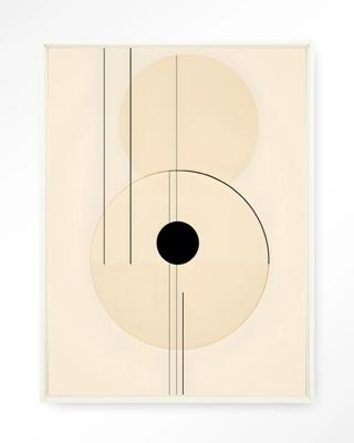 Urban Cotton Wandkleed 'Osaka' 80 x 110cm in Floating Frame - off white