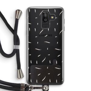Hipster stripes: Samsung Galaxy J8 (2018) Transparant Hoesje met koord