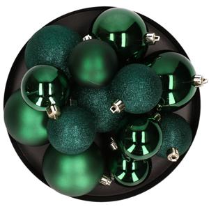 Cosy & Trendy Kerstballen - 6x st - groen - 8 cm - kunststof - kerstversiering