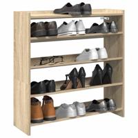 VidaXL Schoenenrek 80x25x81 cm bewerkt hout sonoma eikenkleurig