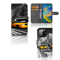 iPhone 14 Pro Flip Cover New York Taxi - thumbnail