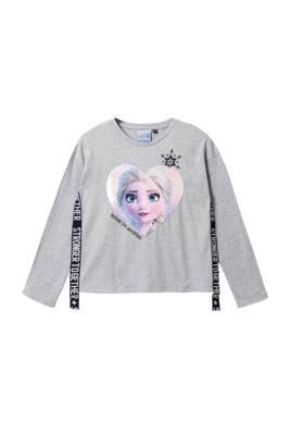 T-shirt met omkeerbare pailletten "Frozen II" - BLACK - 7/8
