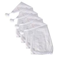 Slaap muts - 4x stuks - wit - voor volwassenen - one size