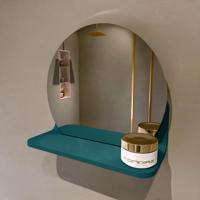 MONDIAZ SPOT spiegel rond 30cm met Spiegelplanchet kleur Smag.