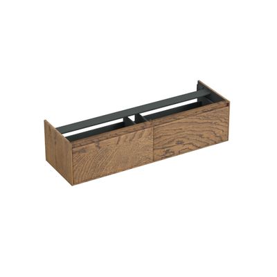 Onderkast Forzalaqua Reno 160x51x40 Cm 2 Lades Softclose Eiken Castle Brown