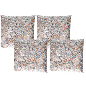 Confetti snippers van papier - 4x - multi kleuren - 1 kilo zak - feestartikelen