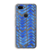 Blauwe pijlen: Google Pixel 3a Transparant Hoesje