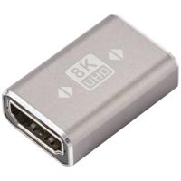 SpeaKa Professional SP-11301992 HDMI Adapter [1x HDMI-bus - 1x HDMI-bus] Grijs UHD 8K @ 60 Hz, UHD 4K @ 120 Hz Aluminium-stekker - thumbnail