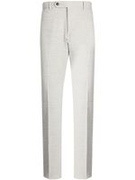 Man On The Boon. pantalon droit à motif chevrons - Gris