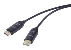 Renkforce RF-6117768 DisplayPort-kabel Glasvezel / DisplayPort Aansluitkabel DisplayPort-stekker, DisplayPort-stekker 15.00 m Zwart 8K UHD