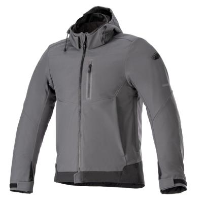 ALPINESTARS Neo Waterproof Hoodie, Textiel motorjas heren, Tar Grijs-Zwart