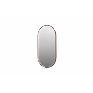 INK SP28 spiegel - 40x4x80cm ovaal in stalen kader incl dir LED - verwarming - color changing - dimbaar en schakelaar - geborsteld koper 8409404