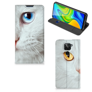 Xiaomi Redmi Note 9 Hoesje maken Witte Kat