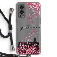 Hartjes en kusjes: OnePlus Nord 2 5G Transparant Hoesje met koord