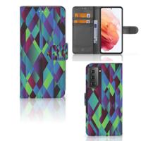 Samsung Galaxy S21 | Book Case | Abstract Green Blue