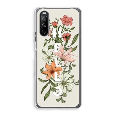 Hello bloemen: Sony Xperia 10 III Transparant Hoesje