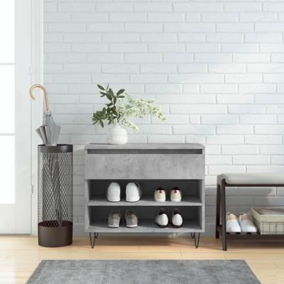 VidaXL Schoenenkast 70x36x60 cm bewerkt hout betongrijs