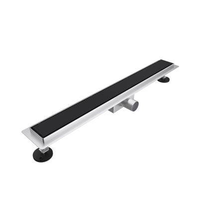 Fortifura Galeria douchegoot 90cm - gesloten rooster - vloerflens - mat zwart SW679911/SW1075298