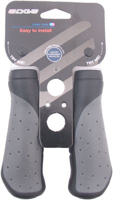 Edge ergo city fiets handvatten - 135mm - zwart-grijs