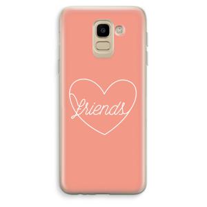 Friends heart: Samsung Galaxy J6 (2018) Transparant Hoesje