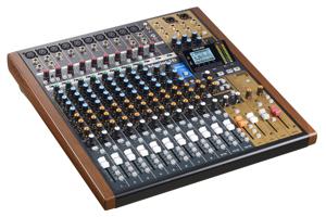 Tascam MODEL 16 mengpaneel 16 kanalen 20 - 30000 Hz Zwart, Goud, Hout