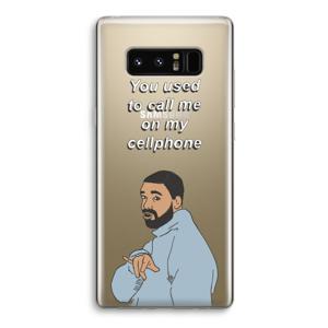 Hotline bling: Samsung Galaxy Note 8 Transparant Hoesje