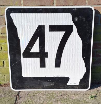 Missouri Route 47 Highway Origineel Straatbord