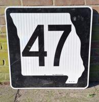Missouri Route 47 Highway Origineel Straatbord