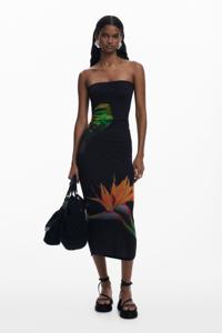 Strapless jurk - BLACK - S