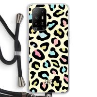 Leopard pattern: Oppo A94 5G Transparant Hoesje met koord