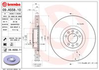 Remschijf BREMBO, Remschijftype: Binnen geventileerd, u.a. für Peugeot, Citroën - thumbnail