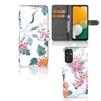 Samsung Galaxy A14 5G | Telefoonhoesje | Met pasjeshouder | Bird Flowers
