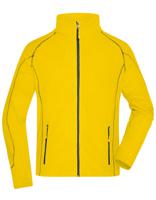 James & Nicholson JN597 Men´s Structure Fleece Jacket - Yellow/Carbon - S