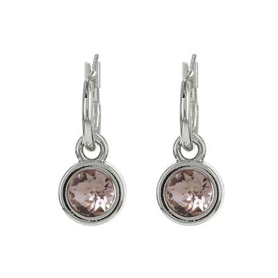 Biba Hang Oorbellen met Swarovski Steentje Silk