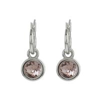 Biba Hang Oorbellen met Swarovski Steentje Silk Biba Hang Oorbellen met Swarovski Steentje Silk