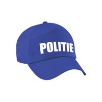 Blauwe politie agent verkleed pet / cap voor volwassenen - thumbnail