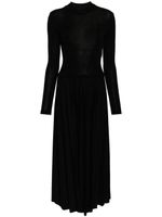 Claudie Pierlot pleated-skirt maxi dress - Noir - thumbnail