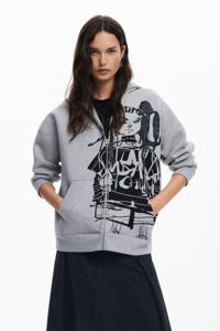 Bedrukte sweatshirt met rits M. Christian Lacroix - BLACK - M