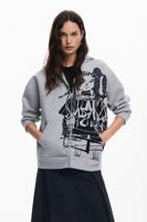 Bedrukte sweatshirt met rits M. Christian Lacroix - BLACK - L - thumbnail