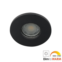 Camilla LED spot GU10 7Watt rond ZWART IP65 dimbaar - thumbnail