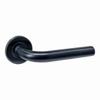 Intersteel DeurklinkQ 02 op rond rozet zwart - 1323.102202 - thumbnail