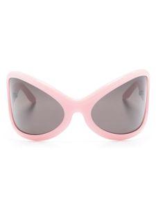 Acne Studios lunettes de soleil oversize à monture ronde - Rose