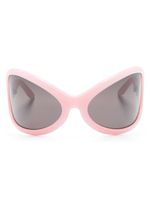 Acne Studios lunettes de soleil oversize à monture ronde - Rose