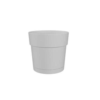 Bloempot en ronde capri Round - Kunststof - Watertank - Diameter 30 cm - taupe - Artevasi