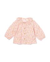 HEMA Babyblouse mousseline bloemen ecru (ecru)