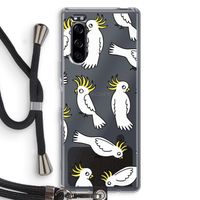 Papegaai: Sony Xperia 5 Transparant Hoesje met koord