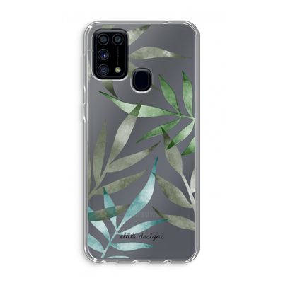 Tropical watercolor leaves: Samsung Galaxy M31 Transparant Hoesje