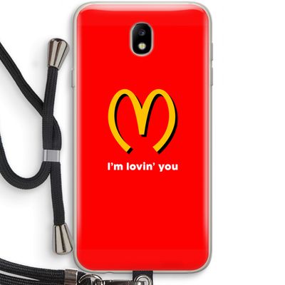 I'm lovin' you: Samsung Galaxy J7 (2017) Transparant Hoesje met koord