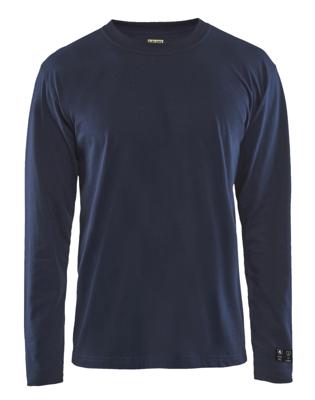 Blåkläder Vlamvertragend T-Shirt lange mouwen 34831737 | Marineblauw | Maat 4XL - 7330509726563