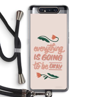 Optimistic flower girl: Samsung Galaxy A80 Transparant Hoesje met koord